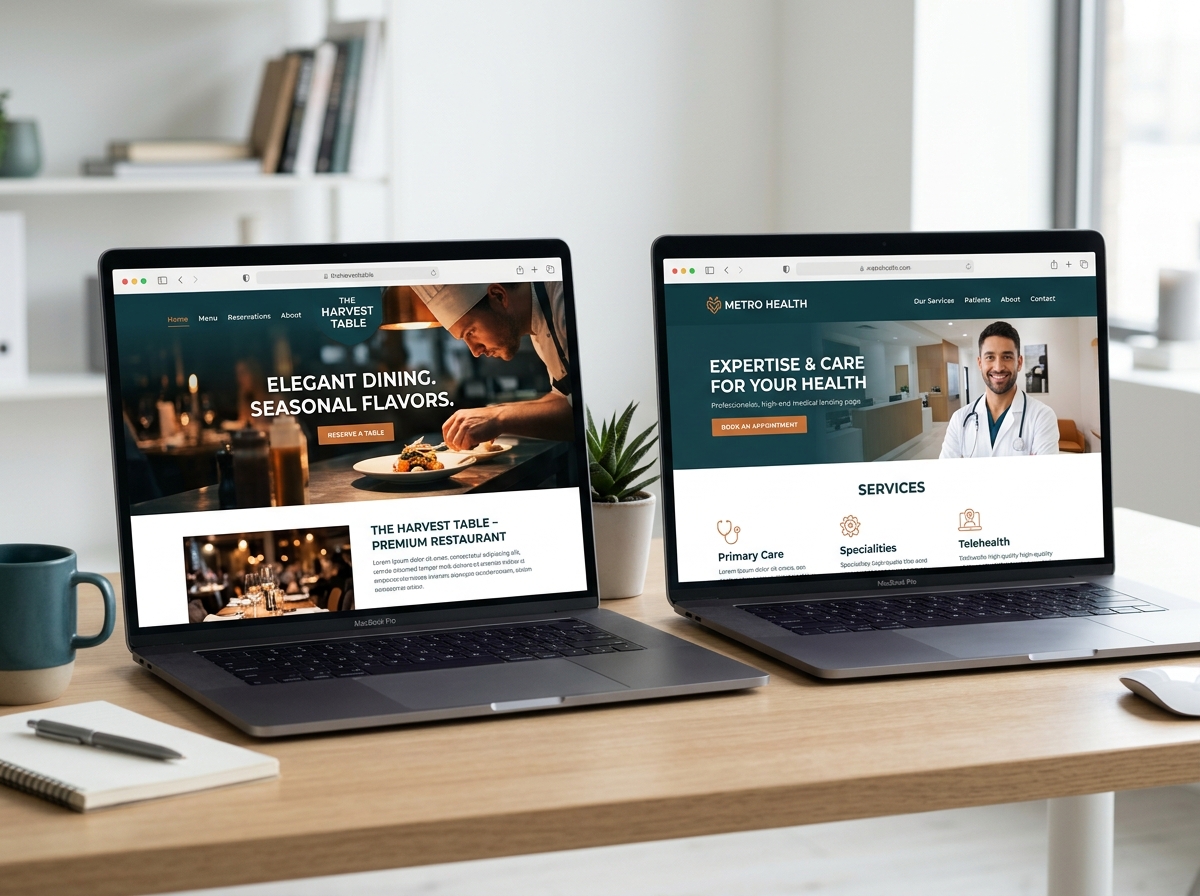 Showcase de Criação de Sites modernos para PMEs